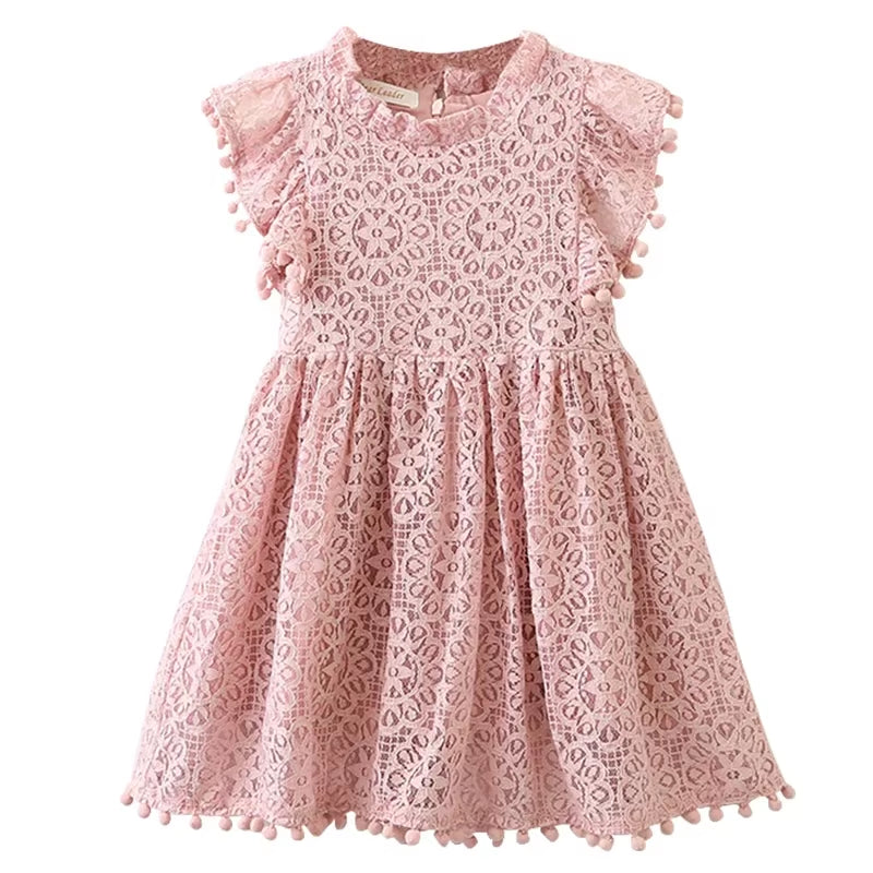 Girls Dress New Summer Brand Girls Casual Kids Princess Dress Hollow Party Dress Children Clothing for 3 7Y