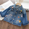 Girls Denim Coats New Brand Spring Kids Jackets Clothes Cartoon Coat Embroidery Children Clothing for 3 8Y