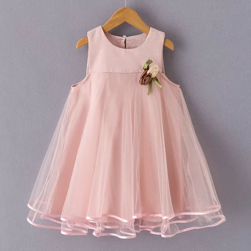 Girls Dress New Summer Brand Girls Casual Kids Princess Dress Hollow Party Dress Children Clothing for 3 7Y