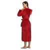 RONGTAI Womens Long Robes Plush Fleece Nightgown Thick Hooded Bathrobe With Pockets Fluffy Sleepwear For Men